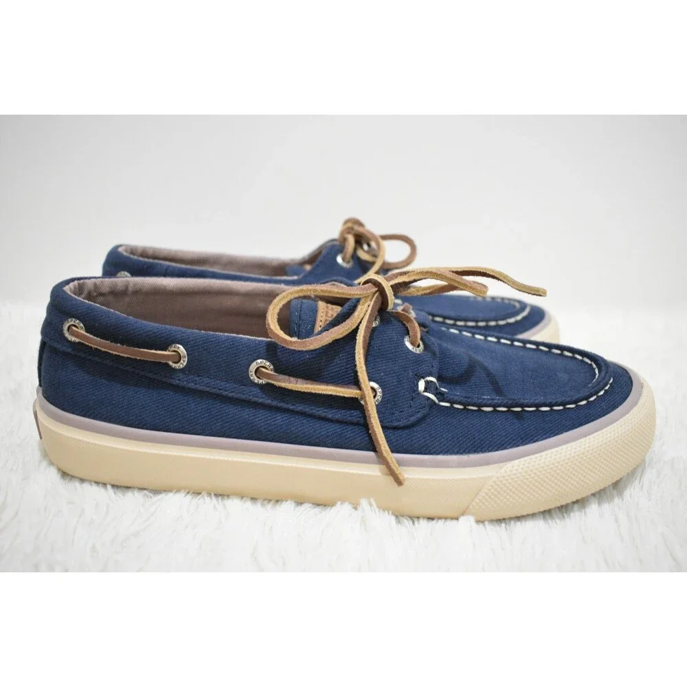 Sperry Bahama II Canvas Nautical Unisex Boat Shoe STS25537 - Men's 7.5 M